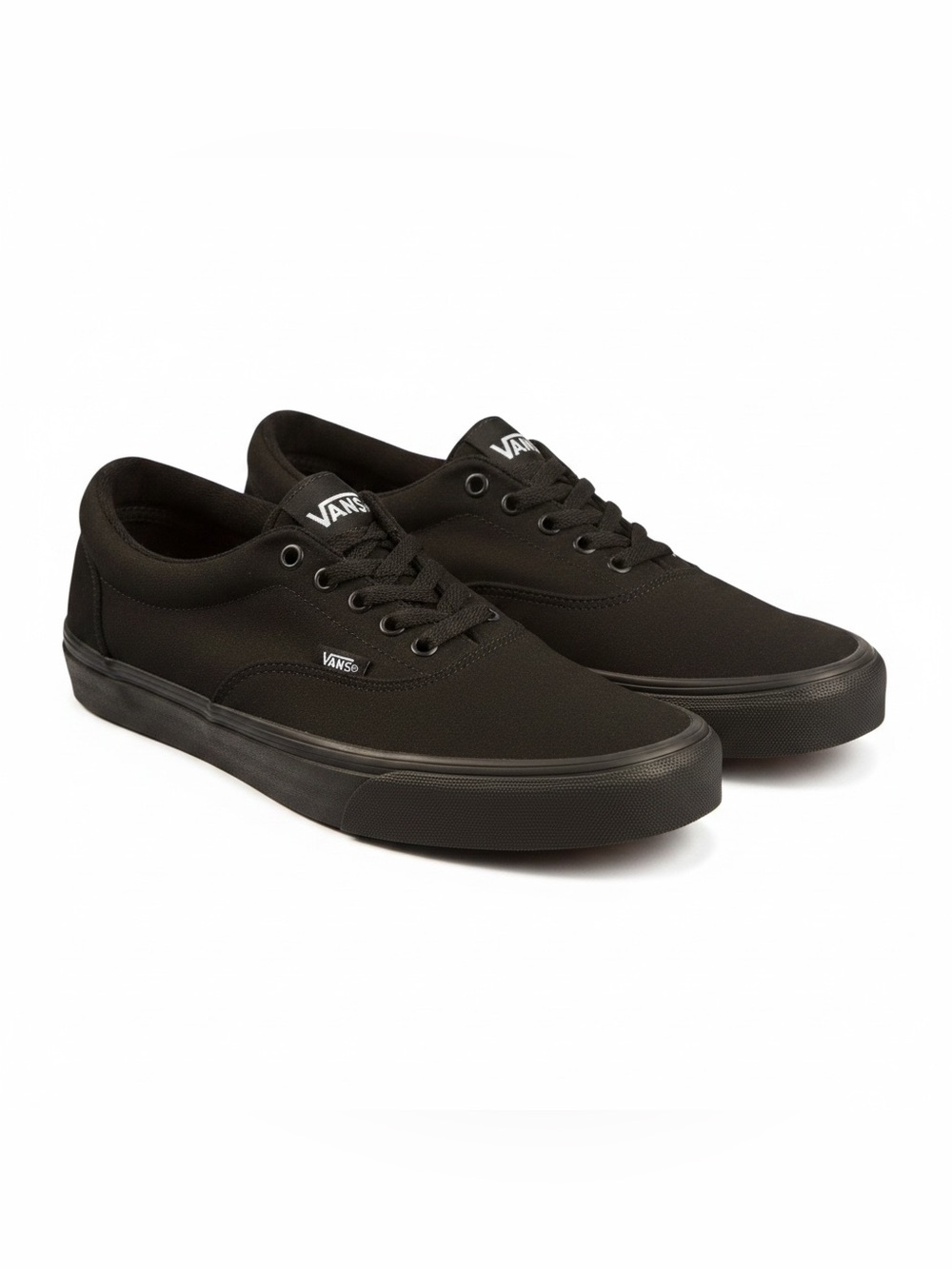 NWOB Vans Doheny Men's Black on Black Canvas Lacd Up Sneakers Size 13